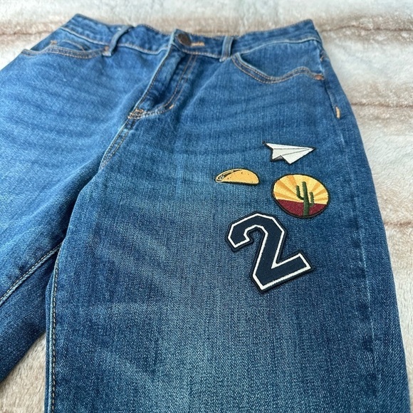 Pacsun Retro Patch Mom Jeans High Waisted Straight Leg size 25 - Picture 4 of 13